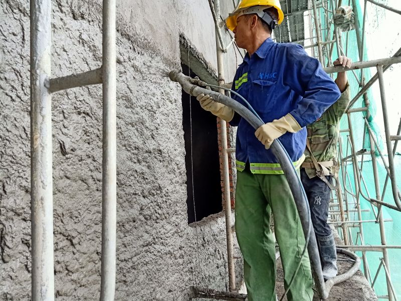 Sử dụng máy phun vữa thế nào để đạt hiệu quả cao?